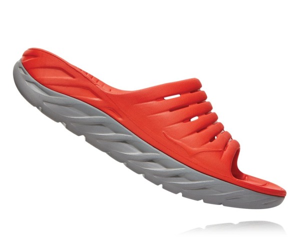 Hoka One One ORA Recovery Slide Mens UK - Red Recovery Slide - MUJKI9784